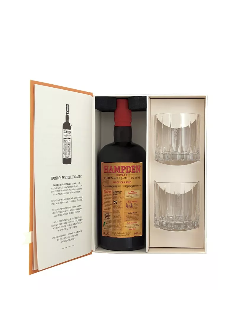 HAMPDEN HLFC Classic rum  - Box 2 Glasses 60%