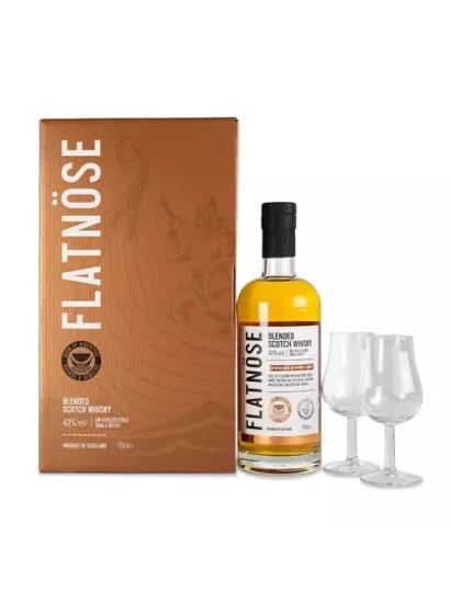 FLATNÖSE Blended Whisky - coffret 2 verres 43%