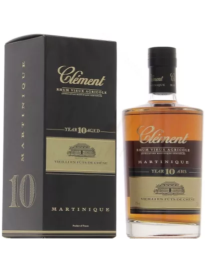 CLÉMENT 10 Ans - Rhum Vieux Agricole - 42% en étui.