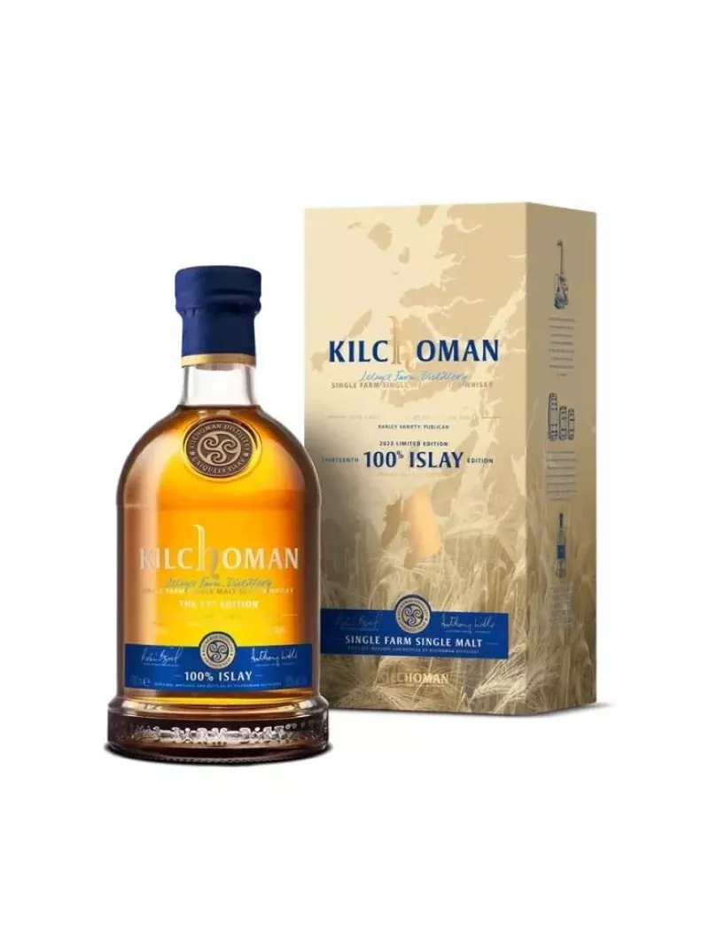 KILCHOMAN 100% Islay The 13th Edition 50%, avec son étui.