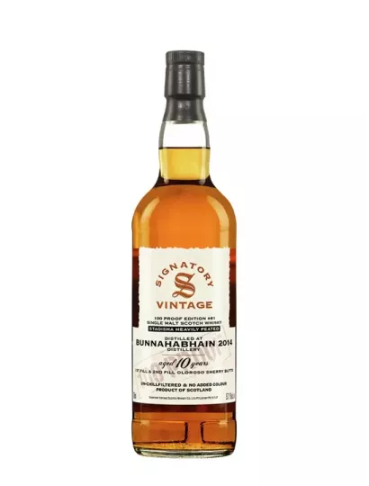BUNNAHABHAIN STATOISHA 10 YO 2014 100 Proof #61 Signatory Vintage